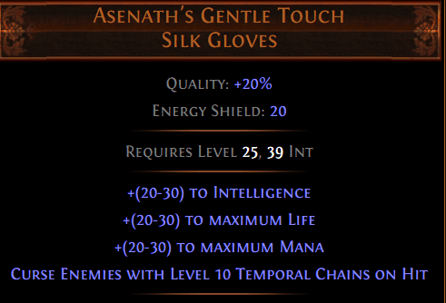 Asenath's gentle touch silk gloves