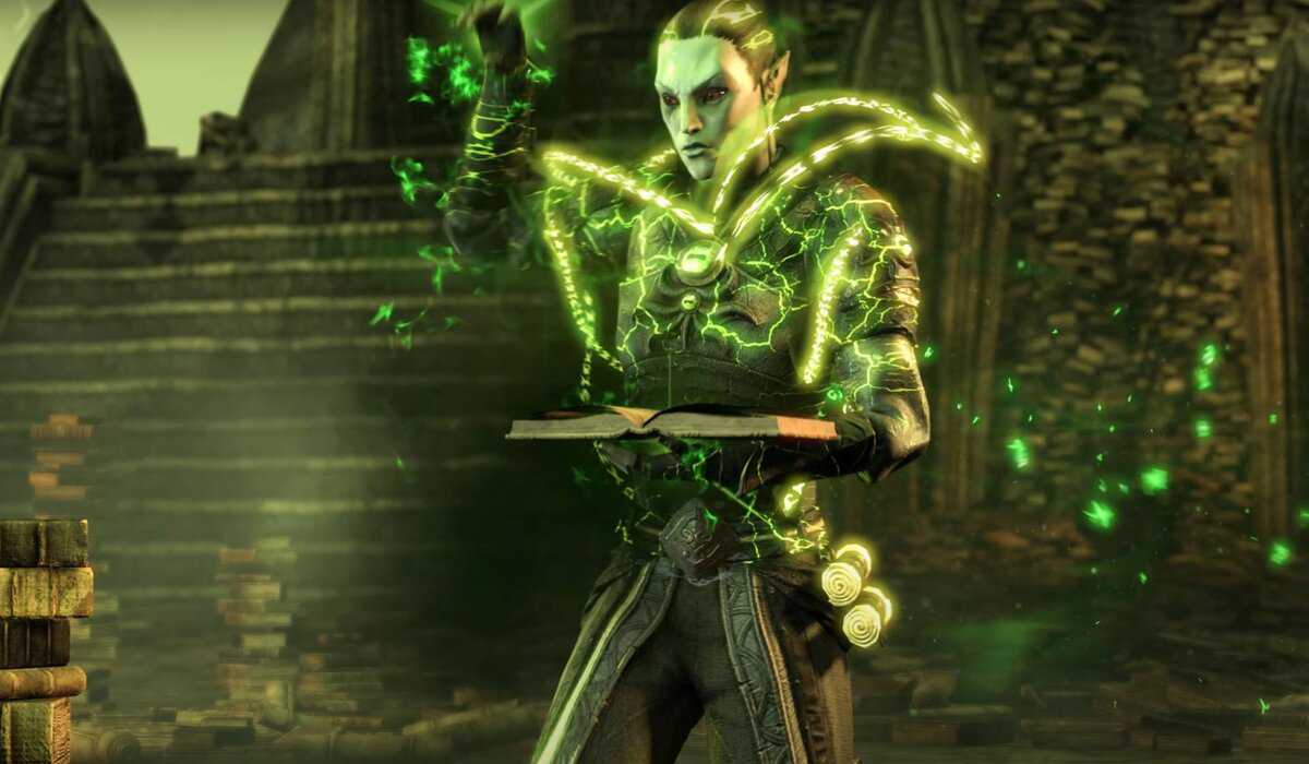 An Arcanist carrying her Tome