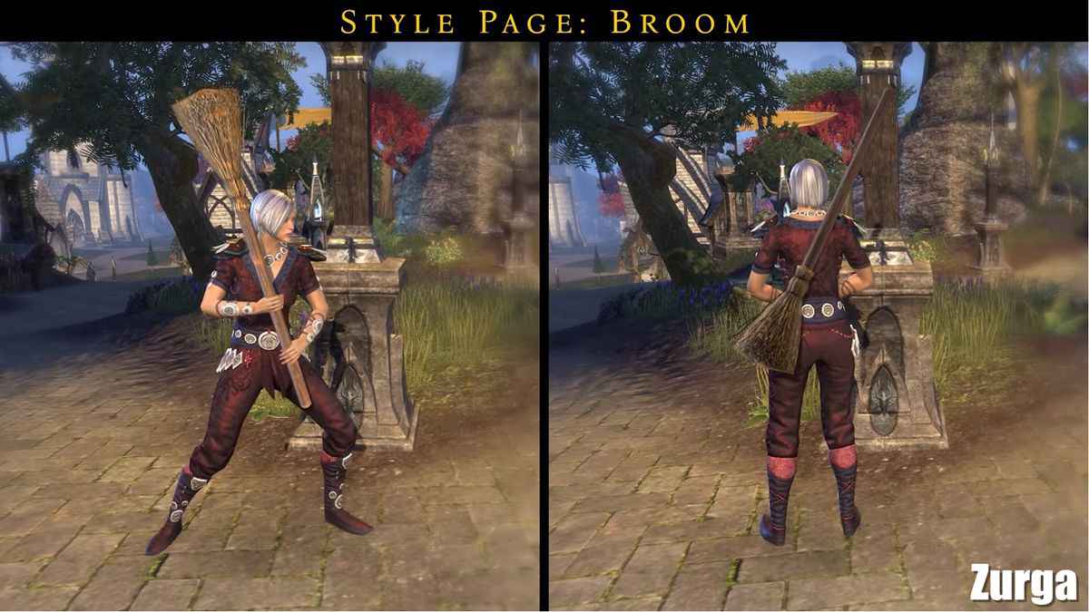 The Broom Style page changes your two-handed weapon appearance