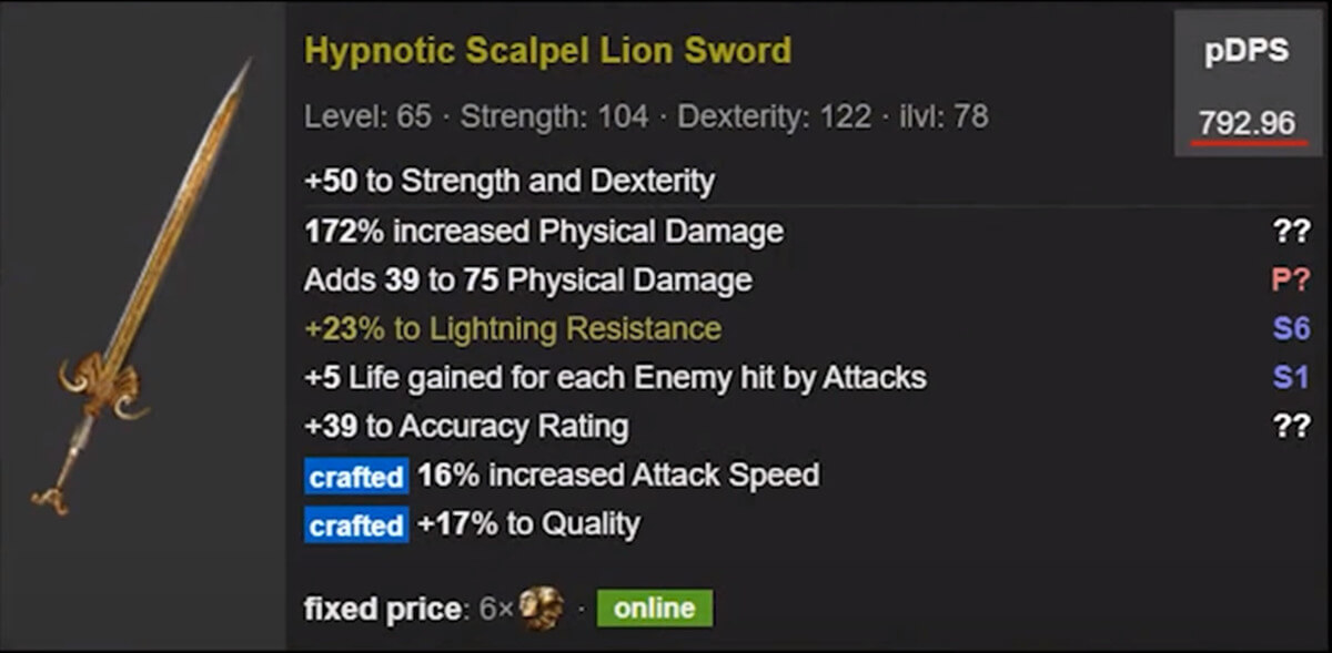 Cyclone Build Slayer Duelist rare sword