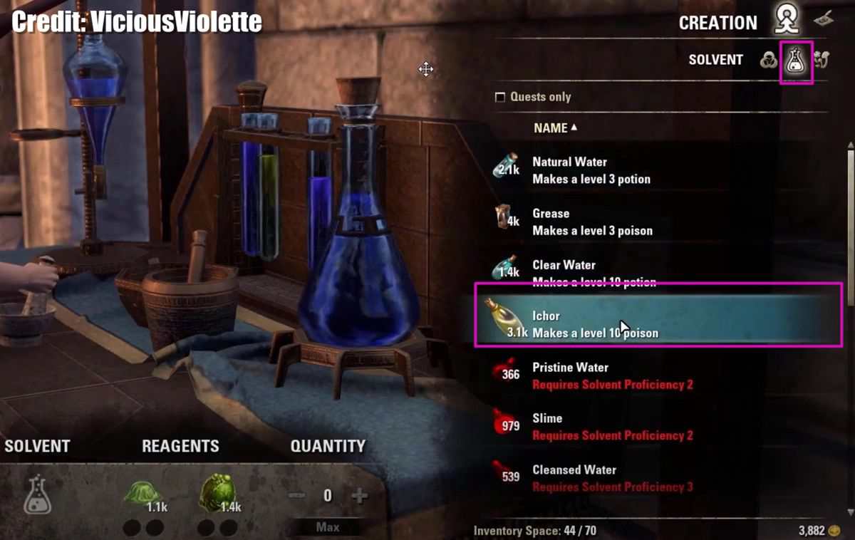 ESO Alchemy Power Leveling Guide p2 solvent