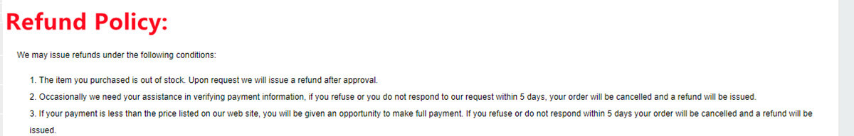 Refund Policy