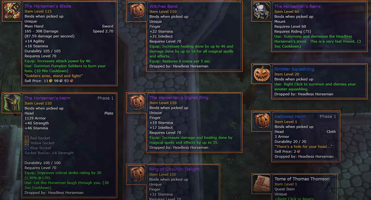 WoW TBC Hallow's End Guide Mounts, Loot, and Quests