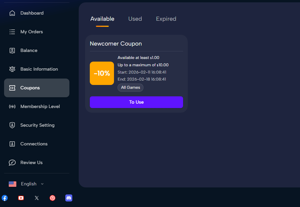 MmoGah newcomer coupon