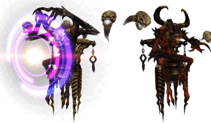 Las distintas apariencias de Pandemonium Warden en Final Fantasy XI