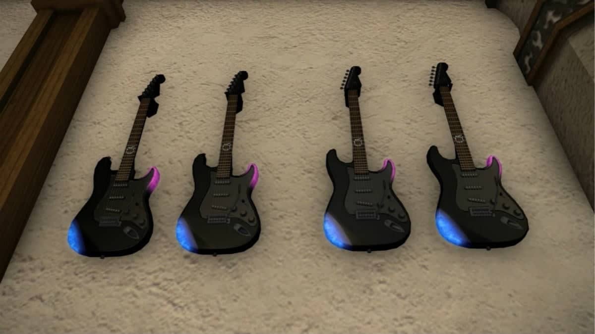 guitar on the wall