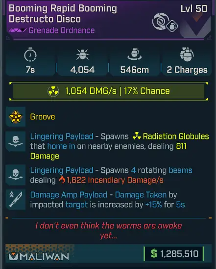 Booming Rapid Booming Destructo Disco - Borderlands 4 Items