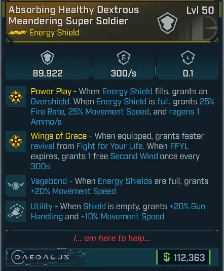 Absorbing Healthy Dextrous Meandering Super Soldier - Borderlands 4 Items