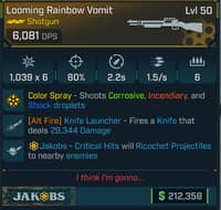 Looming Rainbow Vomit - Borderlands 4 Items