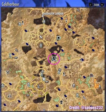 the location of Flickering Charcoal Rubbings in ESO