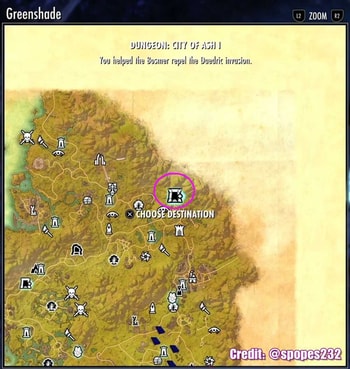 the location of Ossein Ring Mold in ESO