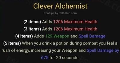 clever alchemist - 5 best back bar sets for PvP in ESO – Update 47