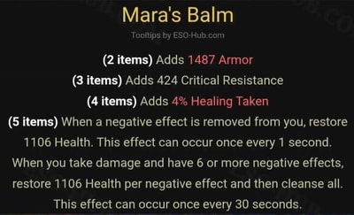 mara's balm - 5 best back bar sets for PvP in ESO – Update 47
