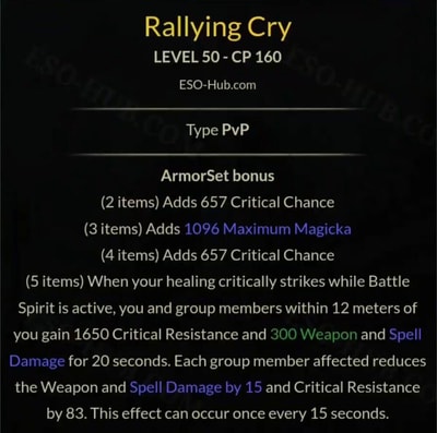 rallying cry - 5 best back bar sets for PvP in ESO – Update 47