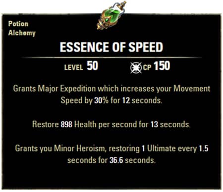 Best potions for eso pvp-Essence of Speed