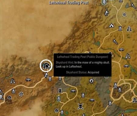 Leftwheal Trading Post Public Dungeon location