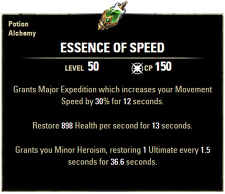 Best potions for eso pvp-Essence of Speed