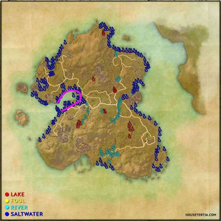 Summerset Fishing locations