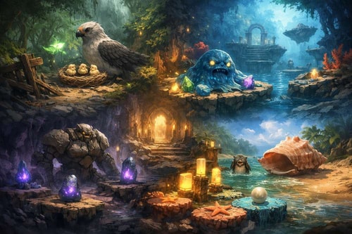 This Variant Dungeon contains 13 possible routes, each determined by the choices you make during the run. Different interactions, environmental mechanics, and decisions will lead to different endings and notes recorded in your duty journal.  Meoni shared a video on his YouTube channel, focusing specifically on the actions that change the final route outcome. If you're trying to unlock every entry, follow the instructions for each route carefully. If you want a faster way, you can choose MmoGah to buy the FF14 dungeon boost directly, which is simple and safe. Now, let's dive into the article.    Residential Paths (Left Side)  Route 1 &ndash; Save the Baby Birds At the start of the instance, head left toward the Residential Paths. When you reach the fruit tree crossroads, choose: 