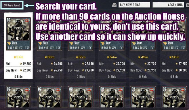 change card if there are too many similar cards in AH of the CFB 25
