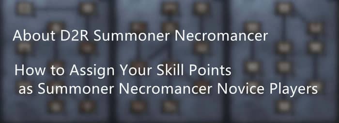 About D2R Summoner Necromancer and How to Assign Your Skill Points as Summoner Necromancer Novice Players