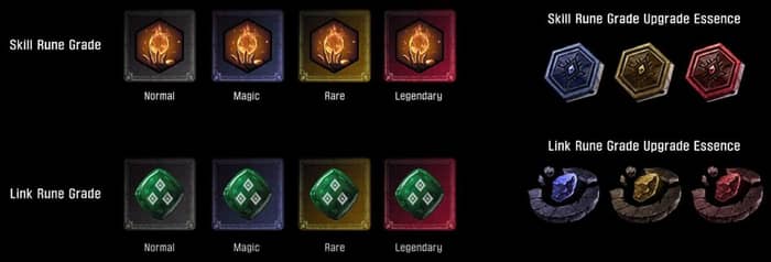 Skill and Link Rune Magic Upgrade Essences