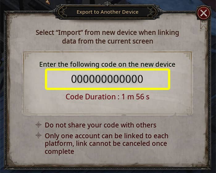 UNDECEMBER Export Account Code