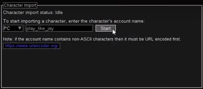 import a character