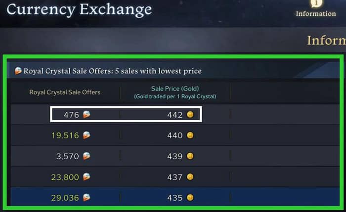 Lost Ark Currency Exchange Explained Royal Crystal and Crystal Sale Offers