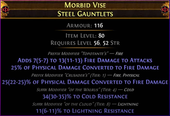 poe Craft 50% Fire Conversion Gloves step 7
