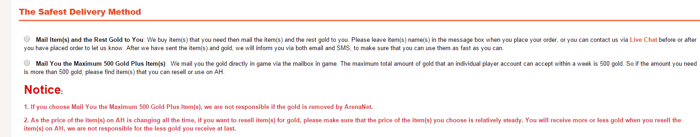 guild wars 2 gold payment