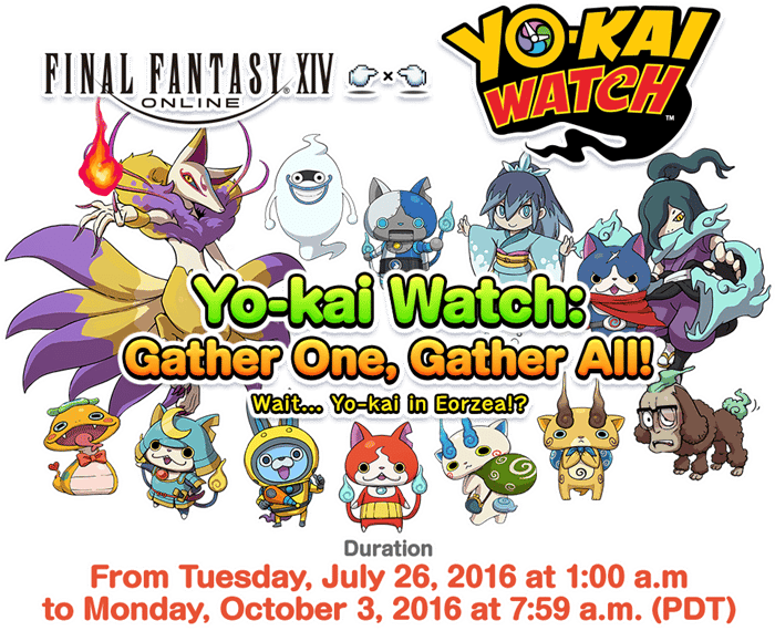 The Yo-kai Watch and Final Fantasy XIV Collaboration Event Is Underway