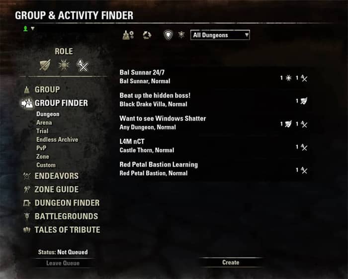 The new Group Finder tool that is coming with Update 40 of ESO