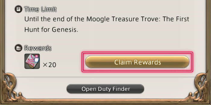 reward claim