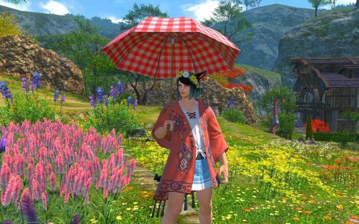 Cheerful Checkered Parasol