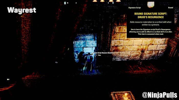 The free script location in the Wayrest Mages Guild