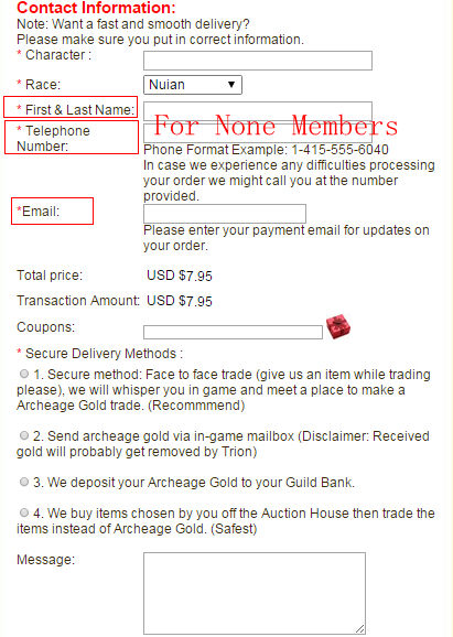 purchase list at MmoGah for none members