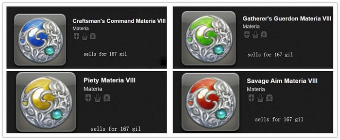 FFXIV materia