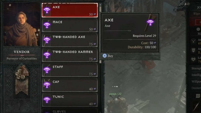 Diablo 4 Something about Renown, Purveyor of Curiosities, Items, Item Sockets and Forging Legendary Affixes content 2