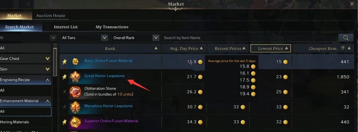 Great Honor Leafstones' Current Price
