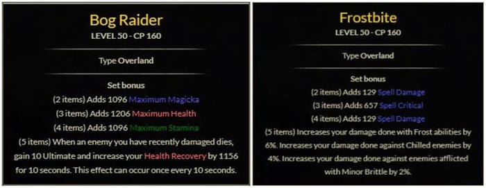 Best Ways to Make Money in ESO Blackwood Chapter p1 Bog Raider set and Frostbite set