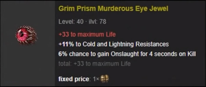Brutal Exsanguinate Build Elementalist Witch abyss jewel