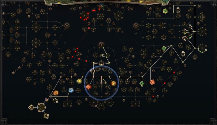 Fire Flicker Strike Build Ascendant Scion skill tree