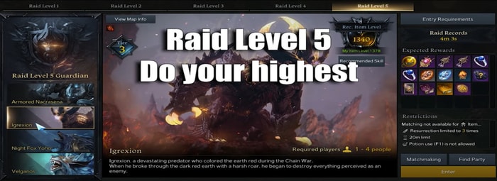 Lost Ark Raid Level 5