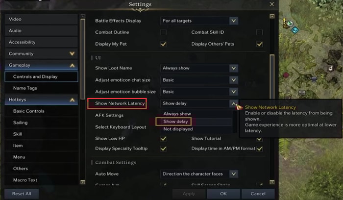 Lost Ark Show Network Latency
