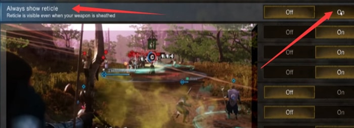 New World Always Show Reticle