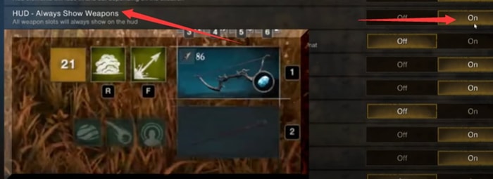New World Always Show Weapons