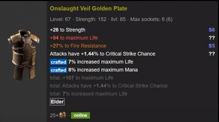 Triple Adrenaline Cyclone Build Champion Duelist rare body armour