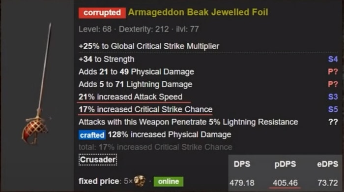 Triple Adrenaline Cyclone Build Champion Duelist rare sword