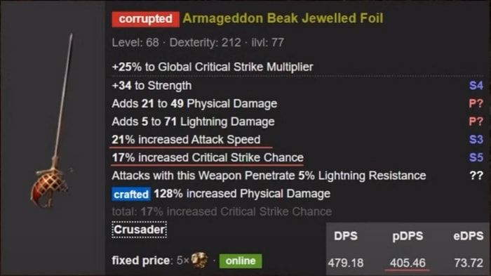 Unbreakable Cyclone Build Gladiator Duelist rare sword